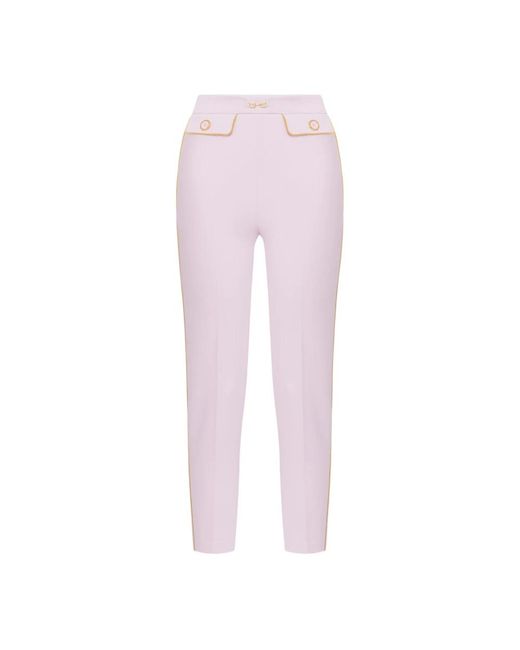 Elisabetta Franchi Pink Slim-Fit Trousers