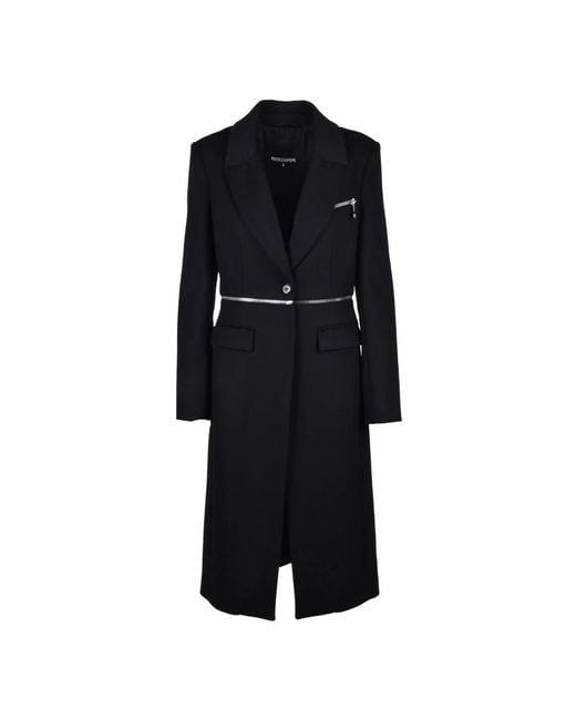 Patrizia Pepe Single-Breasted Coats in het Black