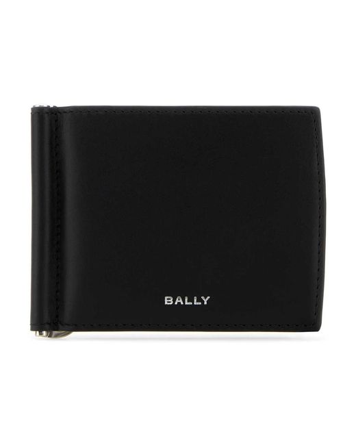 Bally Accessoires ,Zwart ,Leer Leren Bi-Fold Kaarthouder in het Black voor heren