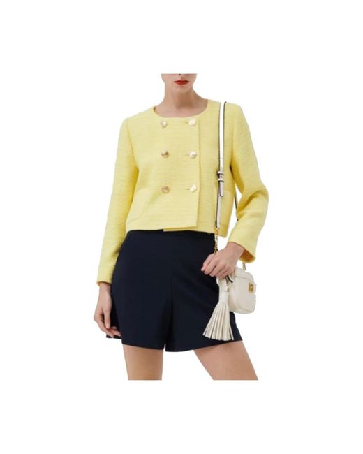 Marella Yellow Tweed Jackets