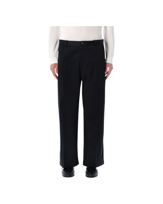 Nine:inthe:morning Black Straight Trousers for men
