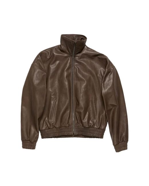 Leather Jackets Acne de color Brown