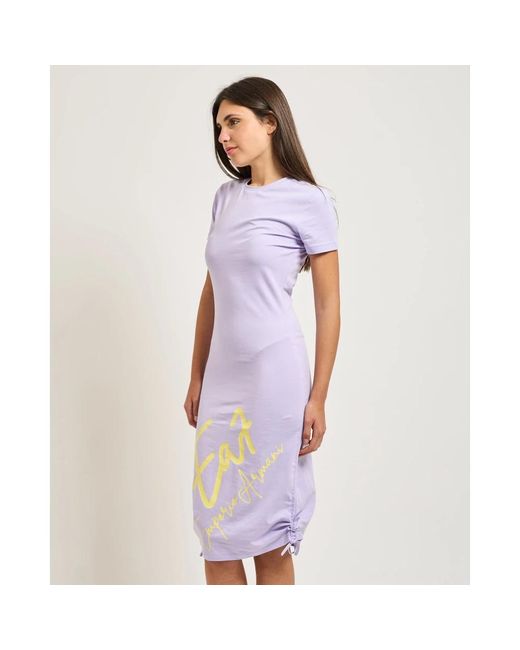 Emporio Armani Purple Shirt Dresses