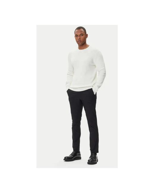 Calvin Klein White Round-Neck Knitwear for men