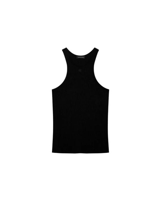 Anine Bing Black Sleeveless Tops