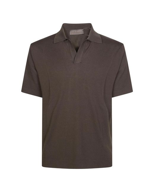 FILIPPO DE LAURENTIIS Brown Polo Shirts for men