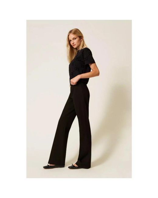 Twinset Black Wide Trousers