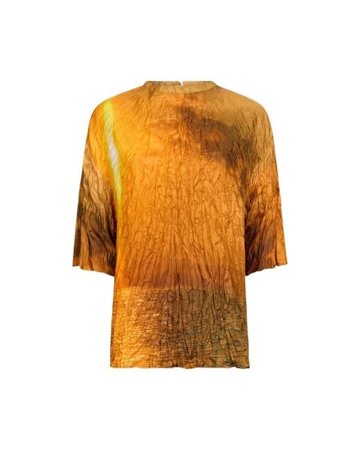 Roberto Cavalli Orange Blouses