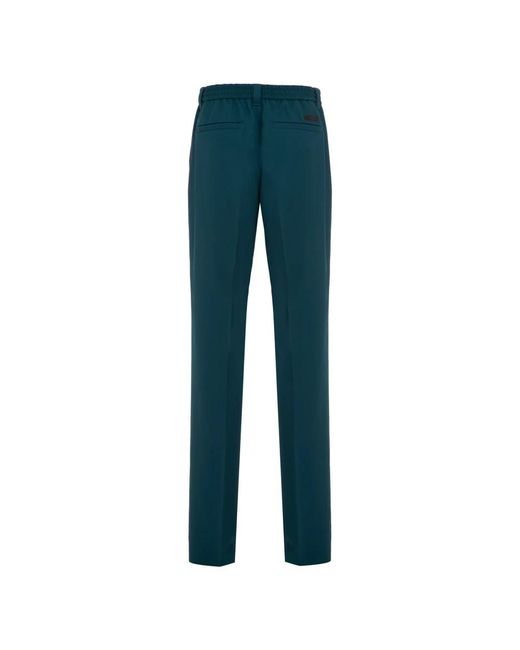 Versace Blue Straight Trousers for men