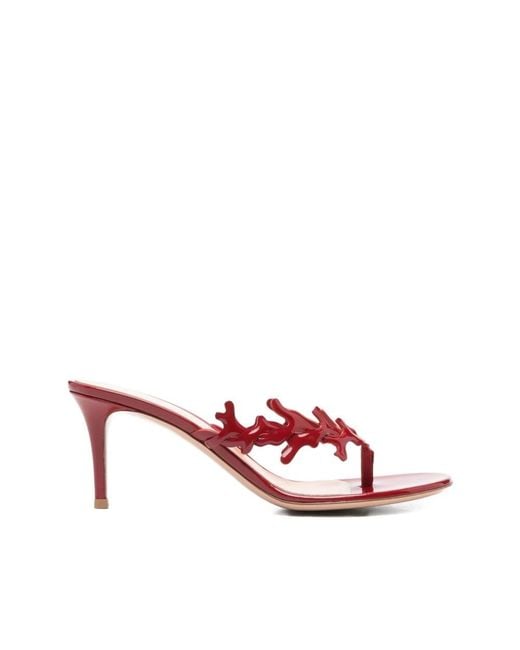 Gianvito Rossi Pink Heeled Mules