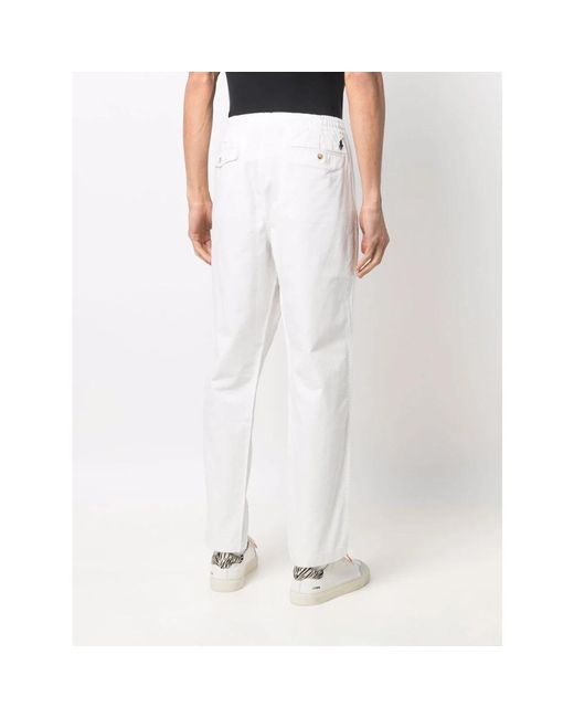 Polo Ralph Lauren White Straight Trousers for men