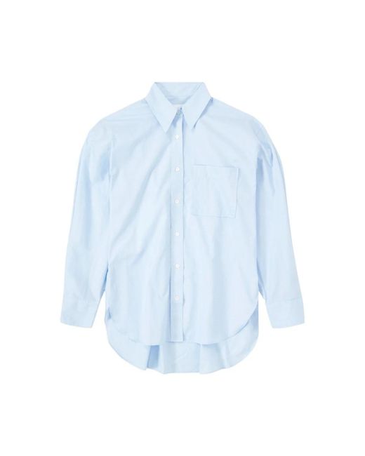Closed Overhemden ,Blauw ,Katoen Blauwe Top in het Blue