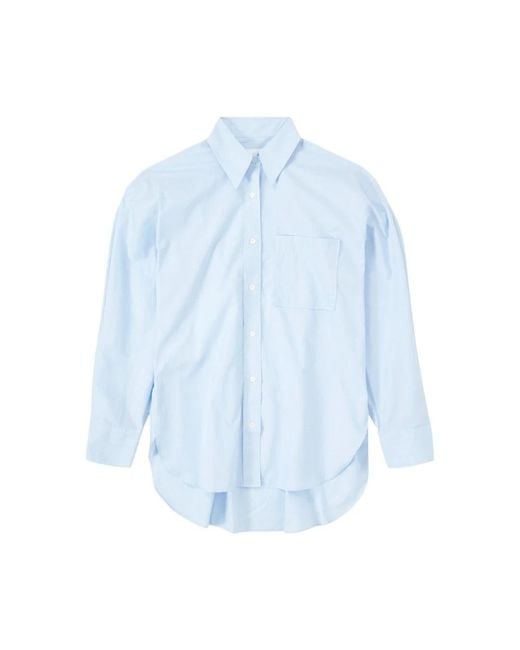 Closed Overhemden ,Blauw ,Katoen Blauwe Top in het Blue