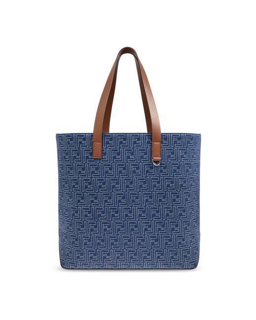 Fendi Ff Medium Shopper Bag in Blue für Herren
