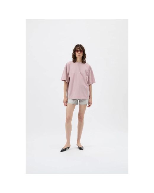 Halfboy Tops ,Paars ,Katoen Licht Mauve Oversized T-Shirt in het Purple