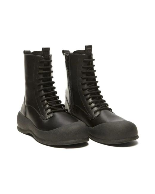 Bally Black Lace-Up Boots