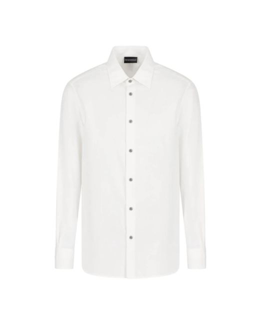 Emporio Armani White Formal Shirts for men