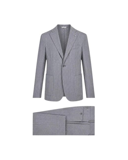 Manuel Ritz Single Breasted Suits in het Gray voor heren