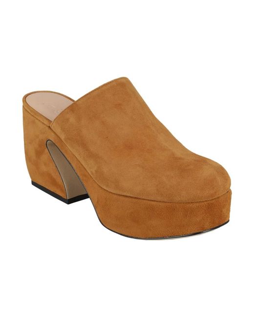Shoes > heels > heeled mules Sergio Rossi en coloris Brown