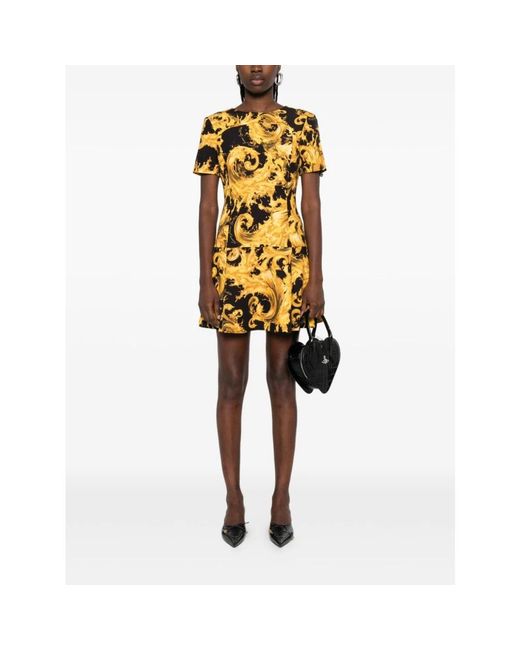 Versace Jeans Couture Yellow Short Dresses