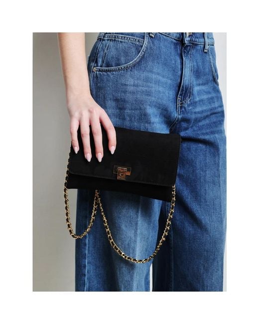 Elisabetta Franchi Black Shoulder Bags