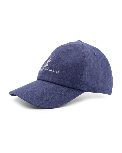 Brunello Cucinelli Blue Caps for men