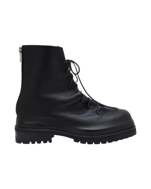 424 Black Lace-Up Boots for men