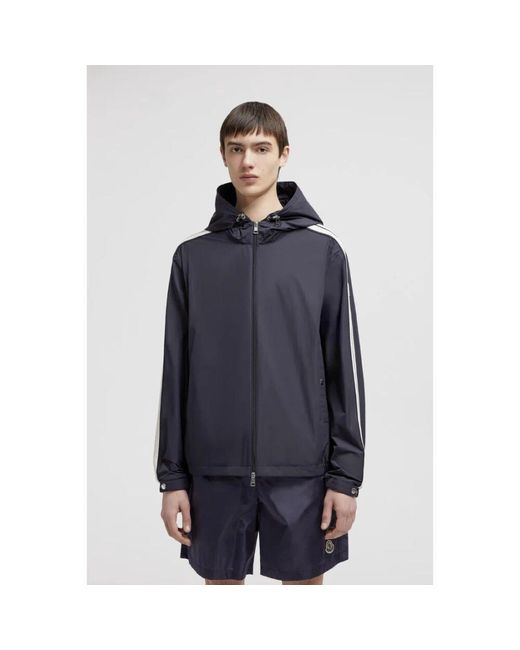 Moncler Blaue Olan Kapuzenjacke Leicht Funktional Stilvoll in Blue für Herren