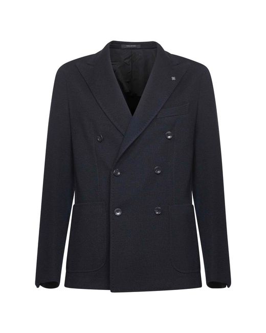 Tagliatore Jassen ,Blauw ,Leer Jassen in het Blue voor heren