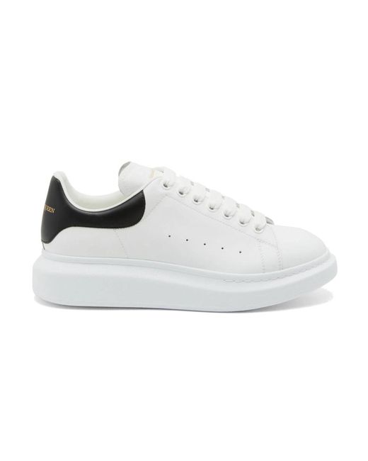 Alexander McQueen White Leder oversized gummisohle sneakers