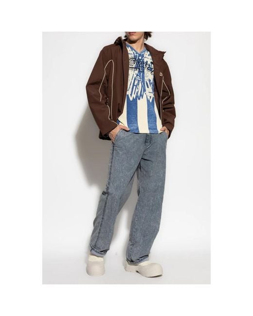 DIESEL Brown Light Jackets for men