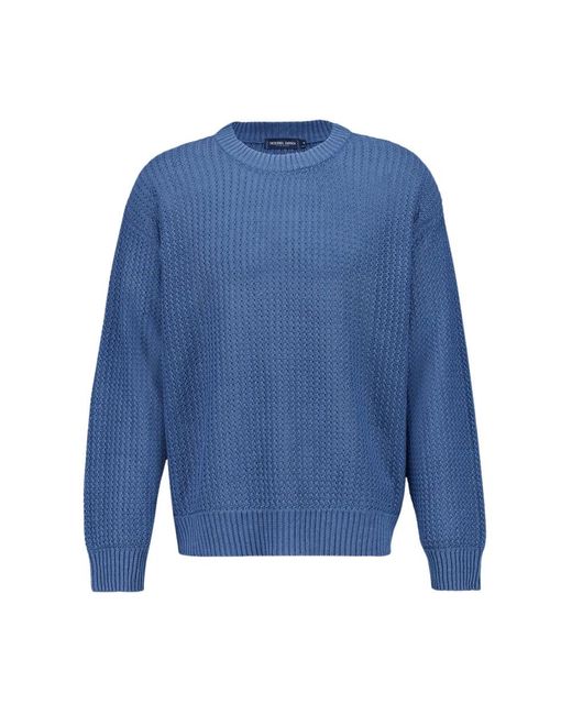 Frescobol Carioca Blue Round-Neck Knitwear for men