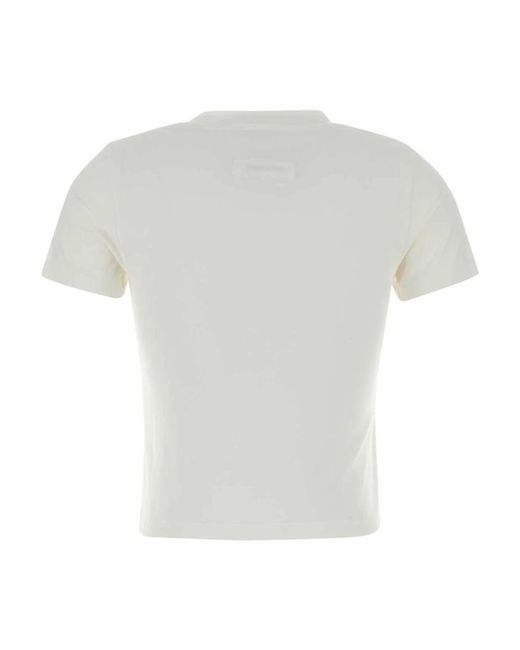 MM6 by Maison Margiela White T-Shirts