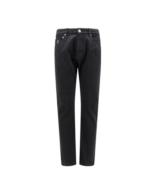 Brunello Cucinelli Black Slim-Fit Jeans for men