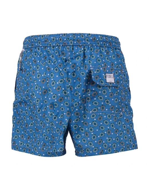 Fedeli Blue Beachwear for men