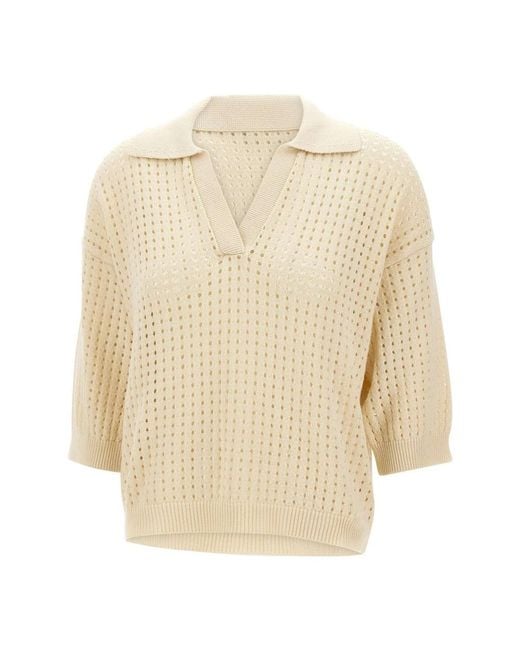 Kangra Natural V-Neck Knitwear