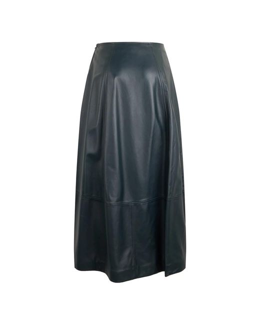 Alberta Ferretti Gray Leather Skirts