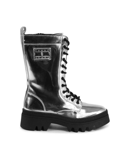 Tommy Hilfiger Black Lace-Up Boots