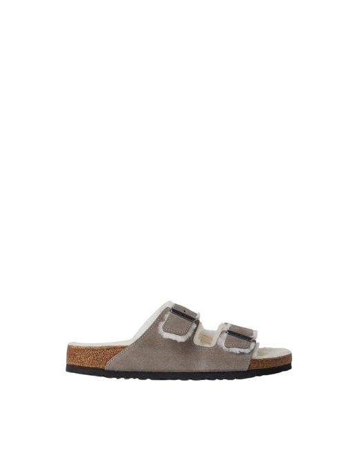 Birkenstock Brown Sliders for men