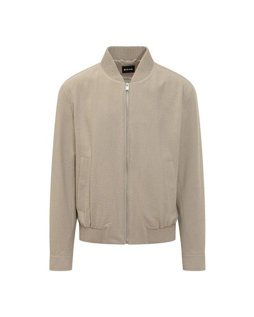 Boss Gray Bomber Jackets for men