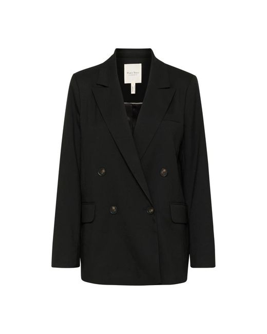 Part Two Jassen ,Zwart ,Zwarte Blazer Met Fijne Knopen in het Black