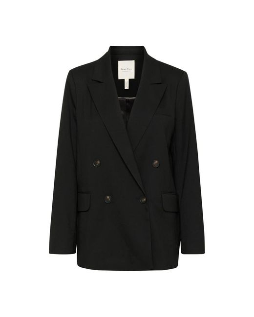 Part Two Jassen ,Zwart ,Zwarte Blazer Met Fijne Knopen in het Black