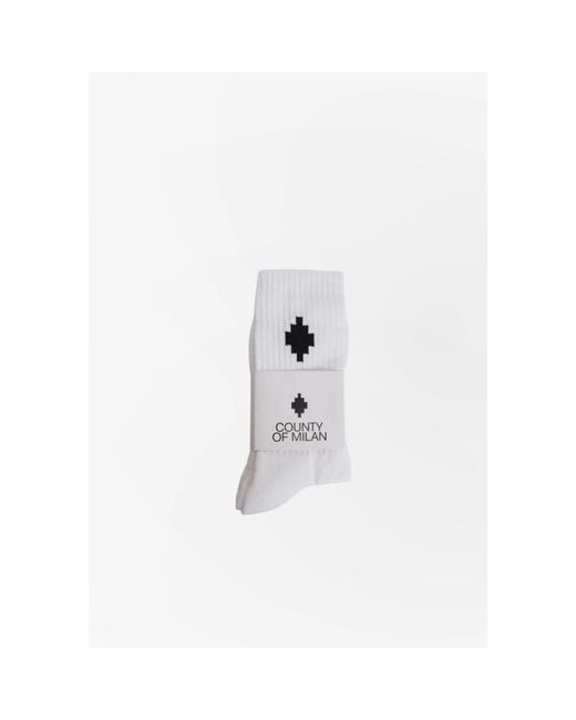 Running Socks Marcelo Burlon de color White