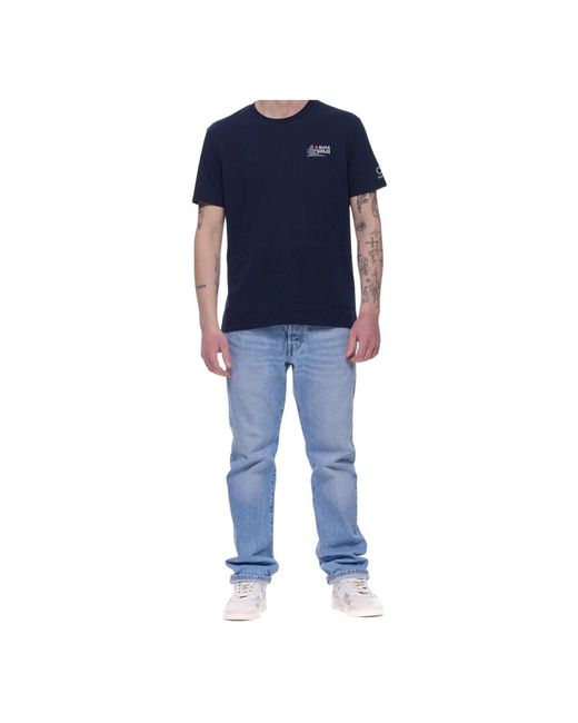 Suns Boards Paolo Text T-Shirt in Blue für Herren