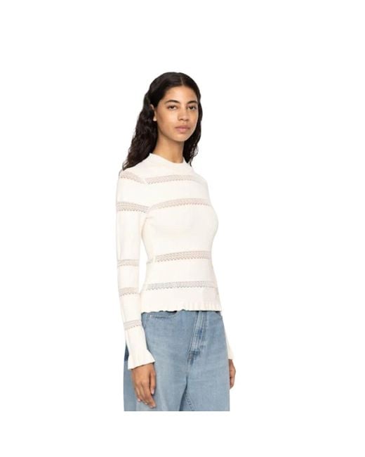 Round-Neck Knitwear di Sea in White