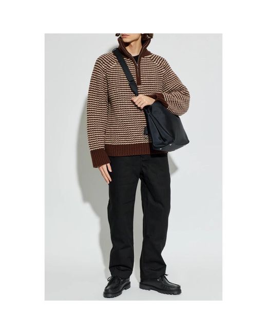 Studio Nicholson Truien & Vesten ,Bruin ,Wol Bristol Sweater in het Brown voor heren
