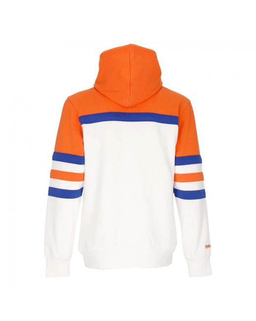 Mitchell & Ness Nhl head coach hoodie original teamfarben in Orange für Herren
