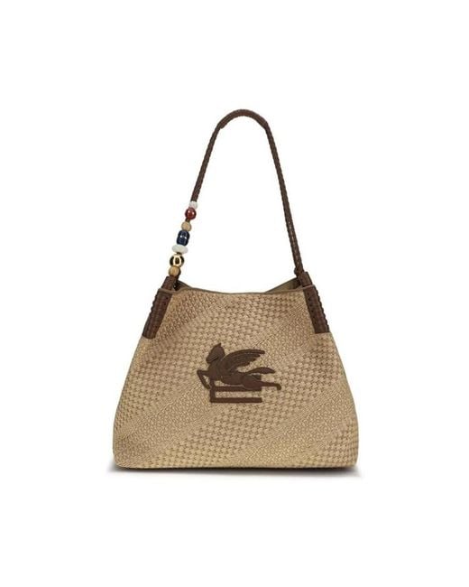 Etro Natural Shoulder Bags