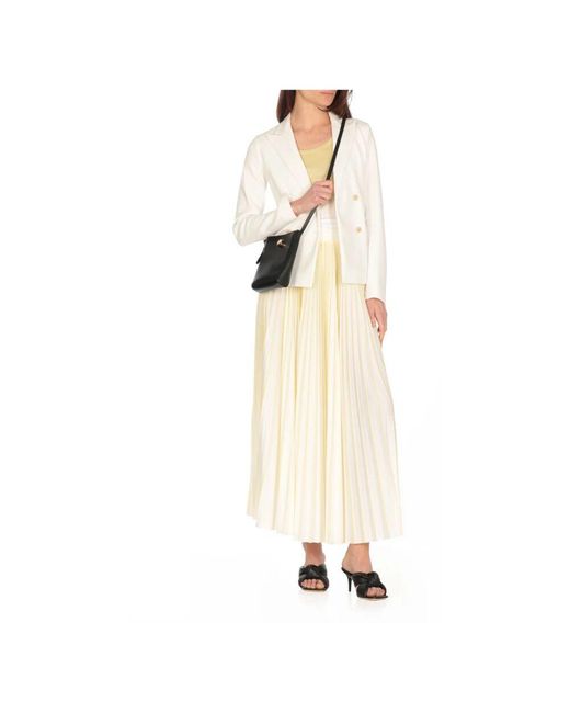 Fabiana Filippi White Weißer zweireihiger blazer mit spitzrevers
