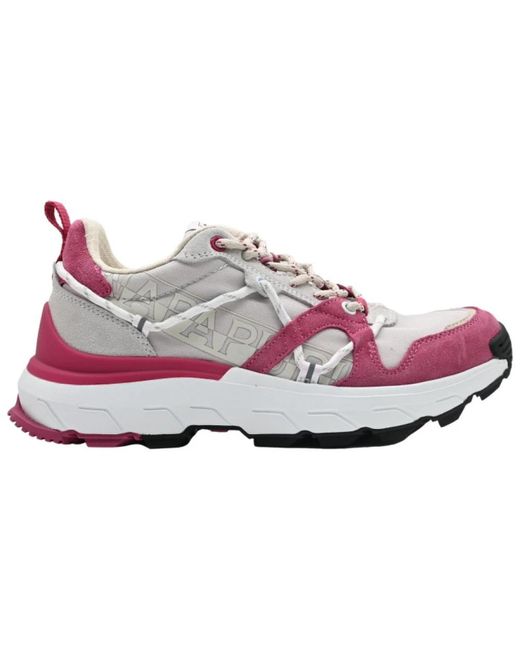 Sneakers eleganti in bianco e rosa di Napapijri in Gray